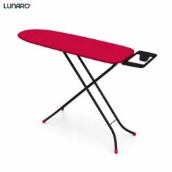 Lunaro Masa de calcat Masa de calcat pliabila LUNARO Neo-Bk Suport pentru statie si fier de calcat Reglabila pe inaltime Plasă metalică cu spuma de 5mm si husa de bumbac 100% culoare rosie Inaltime maxima 89