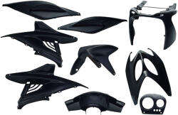 Edge Bikeparts Burkolatkészlet EDGE 9 db fekete metálos Yamaha Aerox, MBK Nitro motorhoz Edge Bikeparts Váz, idomok és járműkiegészítők Idomok és burkolati elemek Komplett idom- és burkolatkészletek