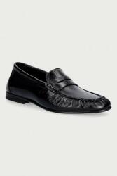 Posa női bőr mokaszin Penny Loafer - fekete Női 38