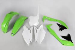 UFO OEM Színű Műanyag Készlet (2016) Zöld/Fekete/Fehér Kawasaki KX450F UFO Váz, idomok és járműkiegészítők Idomok és burkolati elemek Komplett idom- és burkolatkészletek