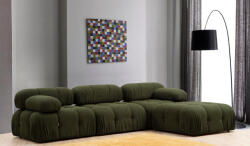 Mirea Design sarokkanapé Mirea 288 cm zöld bouclé