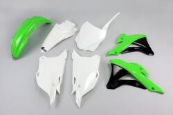 UFO Műanyag Készlet OEM Szín (2014) Zöld/Fehér/Fekete Kawasaki KX85 UFO Váz, idomok és járműkiegészítők Idomok és burkolati elemek Komplett idom- és burkolatkészletek