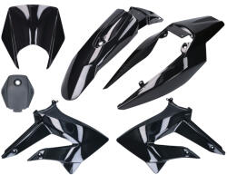 101 Octane Komplett fekete burkolat készlet Derbi Senda 2011-, Gilera RCR, SMT 2011-, Gilera RCR, SMT 2011-, Derbi Senda 2011-, Gilera RCR, SMT 2011-, Gilera RCR, SMT 2011- 101 Octane Váz, idomok és járműkiegész