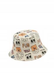 Reserved Bézs Kalap Bucket Hat Klasszikus Színes Nyomott Minta MIX 54