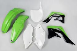 UFO Műanyag szett OEM szín zöld/fekete/fehér Kawasaki KX450F UFO Váz, idomok és járműkiegészítők Idomok és burkolati elemek Komplett idom- és burkolatkészletek
