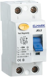 ELMARK ÁRAMVÉDŐ KAPCSOLÓ JEL2 2P 20A/300mA SIGMA (40294S)