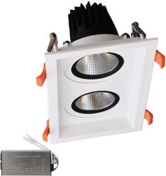 ELMARK Dupla Led Spotlámpa 2x30w 230v 4000k Wh+vészhelyzeti Készlet (92dl82f6040-whe)
