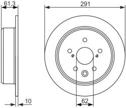 Bosch féktárcsa BOSCH 0 986 479 657 for TOYOTA, LEXUS (0 986 479 657)