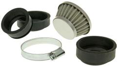 RIVELLO Sport légszűrő Shorty 44-54mm csatlakozás króm robogóhoz, motorkerékpárhoz RIVELLO Motoralkatrészek Üzemanyag- és szívórendszer Légszűrők Tuning és univerzális légszűrők