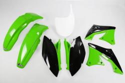 UFO műanyag szett gyári színű zöld/fekete Kawasaki KX250F UFO Váz, idomok és járműkiegészítők Idomok és burkolati elemek Komplett idom- és burkolatkészletek