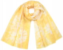 Szaleo Vékony sál Bleached szellős , viszkóz, tie-dye nyári strand sárga (sz22225-1)