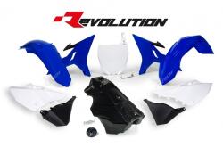 RACETECH Revolution műanyag készlet + OEM színű kék/fehér/fekete üzemanyagtartály Yamaha YZ125/250-hez RACETECH Váz, idomok és járműkiegészítők Idomok és burkolati elemek Komplett idom- és burkolatkészletek