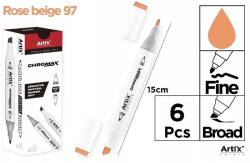  Artix Chromax filctoll 2 hegyű Rose Beige 97, 6 db-os csomag (680765)