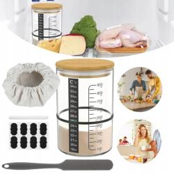  900ml Kovászos tégely Fa Fedéllel, Kenyérsütési Tartozékok (Słoik fermentacyjny)