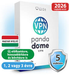 Panda Dome VPN HUN 5 Eszköz 1 év online vírusirtó szoftver (C01YPVPNE05)