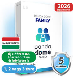 Panda Dome Family HUN 5 Eszköz 2 év online vírusirtó szoftver (C02Y0PF0E05)