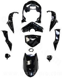 TNTOR Karosszéria készlet Yamaha Cygnus X 125cc 2009-2012 (11 darab) fényes fekete TNTOR Váz, idomok és járműkiegészítők Idomok és burkolati elemek Komplett idom- és burkolatkészletek