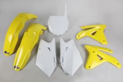 UFO RM-Z450 műanyag szett OEM színben sárga/fehér Suzukihoz UFO Váz, idomok és járműkiegészítők Idomok és burkolati elemek Komplett idom- és burkolatkészletek