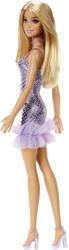Mattel Mattel Barbie: Csillogó ruhák - Barna hajú baba lila ruhában (HJR93)