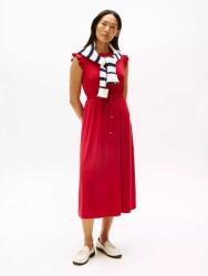 Tommy Hilfiger női hosszú ruha Flutter piros M