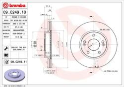 BREMBO Féktárcsa szellőző Ø280mm 09. C249.11