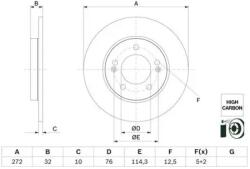 Bosch Féktárcsa tömör Ø272mm 0 986 479 G30