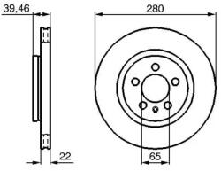 Bosch szellőző féktárcsa Ø279, 9mm 0 986 479 156