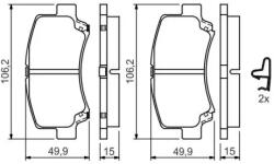Bosch fékbetét készlet 0 986 424 626