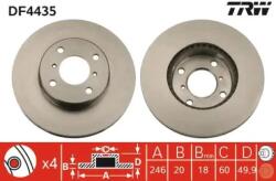 TRW szellőző féktárcsa Ø246mm DF4435
