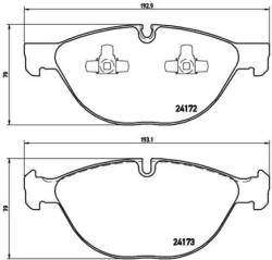 BREMBO fékbetét készlet, tárcsafék P06 058