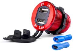 AMiO töltő 2xUSB 12/24V MOD-11