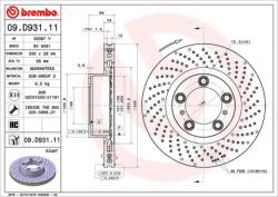BREMBO féktárcsa perforált/belső hűtéses Ø330mm 09. D931.11