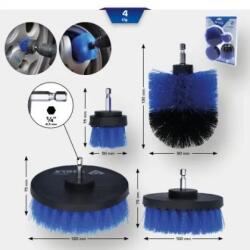 KS TOOLS Brilliant - Fúrógéphez való kefetartozék készlet, 4 db