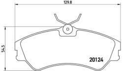 BREMBO fékbetét készlet, tárcsafék P85 028