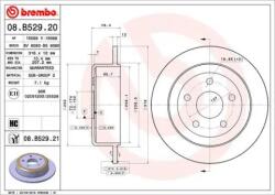 BREMBO Féktárcsa tömör Ø316mm 08. B529.21