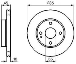 Bosch szellőző féktárcsa Ø235mm 0 986 478 241