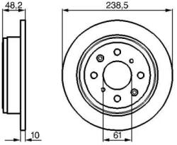 Bosch tömör féktárcsa Ø238mm 0 986 478 350