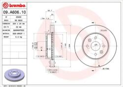 BREMBO Féktárcsa szellőző Ø254mm 09. A606.10