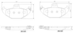 BREMBO fékbetét készlet, tárcsafék P68 021