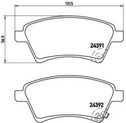 BREMBO fékbetét készlet P23 105