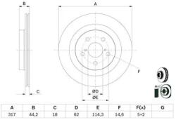 Bosch féktárcsa 0 986 479 H19