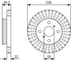 Bosch szellőző féktárcsa Ø238mm 0 986 479 A63