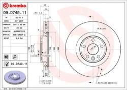 BREMBO Féktárcsa belső hűtés Ø325mm 09. D749.11