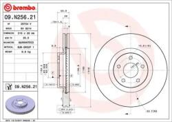 BREMBO Féktárcsa szellőző Ø316mm 09. N256.21