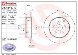 BREMBO Féktárcsa tömör Ø297mm 08. B646.11