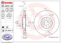BREMBO Féktárcsa szellőző Ø305mm 09. A444.41