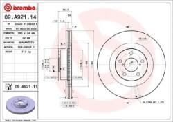 BREMBO Féktárcsa szellőző Ø293mm 09. A921.11