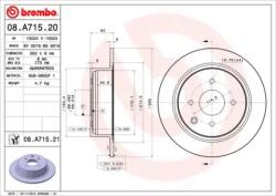 BREMBO Féktárcsa tömör Ø292mm 08. A715.21