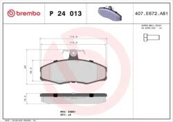 BREMBO fékbetét készlet P24 013