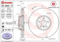 BREMBO Féktárcsa belső hűtés Ø374mm 09. D895.13